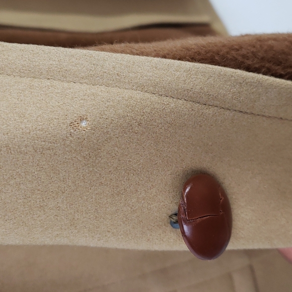 Vintage Pendleton beige tan wool pea coat with quilted liner size Xlarge - Picture 13 of 13